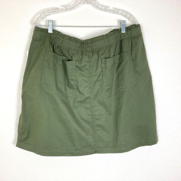 Croft & Barrow Women’s Mini Skirt Size Petite PXXL Green Cotton Stretch NWT - Picture 5 of 7
